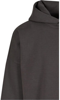 urban classics Heren hoge lage zoom oversized hoodie Grijs - M