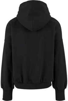 urban classics Heren hoge lage zoom oversized hoodie Zwart - S