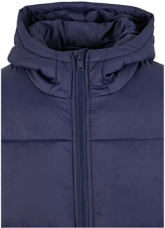 urban classics Heren lang pufferjack - maat M Blauw