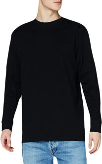 urban classics Heren lang t-shirt met lange mouwen Zwart - 6XL