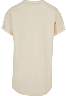 urban classics Heren lang t-shirt met omslag Beige