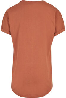 urban classics Heren lang t-shirt met omslag Rood - 4XL