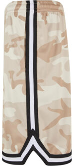 urban classics Heren mesh all-over print shorts Bruin/groen