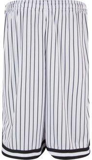 urban classics Heren mesh gestreepte shorts Wit