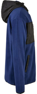 urban classics Heren microfleece capuchonjas - maat XL Blauw