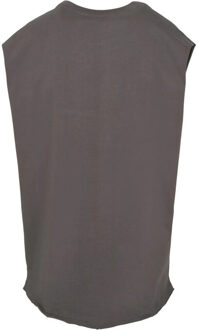 urban classics Heren mouwloze top met open rand - maat XXL / XXXL Grijs