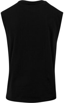 urban classics Heren mouwloze top met open rand - maat XXL / XXXL Zwart