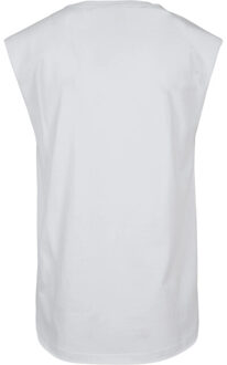 urban classics Heren mouwloze top met open rand Wit - XL