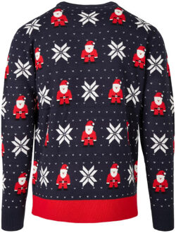 urban classics Heren nicholas sneeuwvlok kersttrui Rood