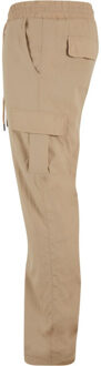 urban classics Heren nylon rechte pijp cargo broek - maat M Taupe