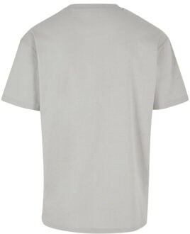 urban classics Heren oversized t-shirt met booglogo - maat XL Grijs
