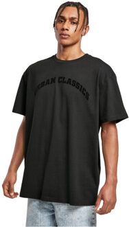 urban classics Heren oversized t-shirt met booglogo Zwart