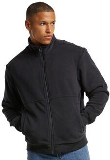 urban classics Heren polar fleece jas met kleurblok Zwart - L