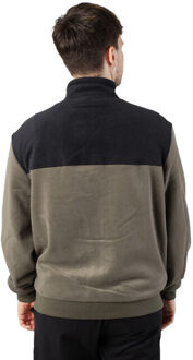 urban classics Heren polar fleece jas met kleurblok Zwart
