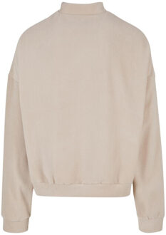 urban classics Heren polar fleece oversized sweatshirt Beige - XXXL