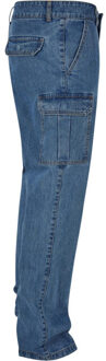 urban classics Heren rechte benen cargo jeans - maat 31 Blauw