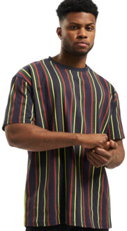 urban classics Heren retro streep oversized t-shirt Blauw - M