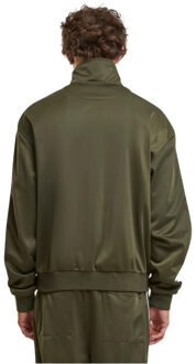 urban classics Heren retro tricot track jacket Groen - M