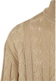 urban classics Heren roll neck boxy trui Beige - M