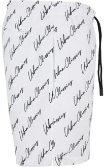 urban classics Heren script logo zwemshort - maat M Wit