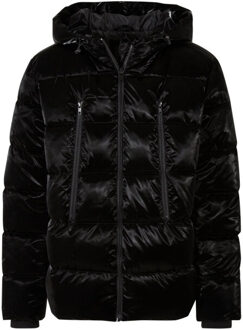 urban classics Heren sharkskin pufferjas Zwart - XXL / XXXL