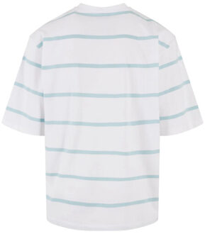 urban classics Heren streep oversized t-shirt Wit - L