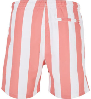 Urban Classics Heren streep zwemshort Roze - 4XL
