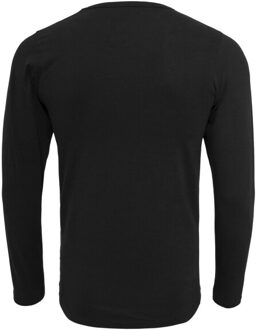 urban classics Heren stretch fitted t-shirt met lange mouwen Zwart - XXL / XXXL