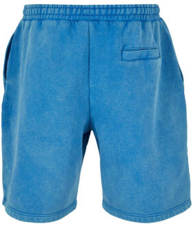 urban classics Heren sweat shorts zwaar stone wash - maat S Blauw