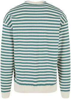Urban Classics Heren sweatshirt met gestreepte ronde hals Blauw