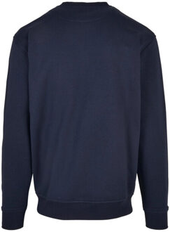 urban classics Heren sweatshirt met ronde hals Blauw - 5XL