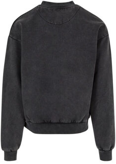 urban classics Heren sweatshirt met zure hals Zwart - 4XL