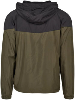 urban classics Heren tech windrunner tweekleurig windjack Zwart - M