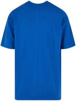 urban classics Heren terrycloth crew hals t-shirt - maat S Blauw