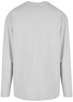 urban classics Heren-trui met open rand en lange mouwen Grijs