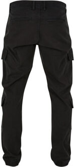 Urban Classics Heren twill cargo joggingbroek met dubbele zakken - maat 30 Zwart