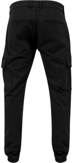 urban classics Heren twill gewassen cargo broek - maat 44 Zwart