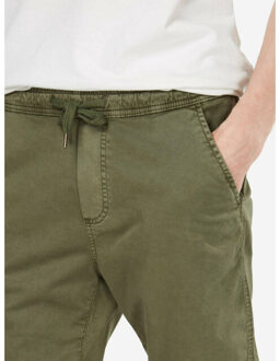 urban classics Heren twill stretch sweat shorts Groen