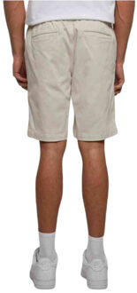 urban classics Heren twill stretch sweat shorts Taupe - M