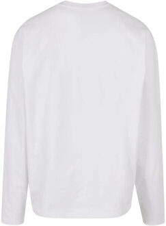 urban classics Heren ultra zwaargewicht oversized t-shirt met lange mouwen Wit - 4XL