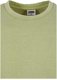 urban classics Heren zuur gewassen zwaargewicht boxy top met lange mouwen Groen - S