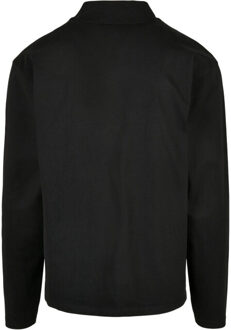 urban classics Heren zwaargewicht boothals t-shirt met lange mouwen Zwart - XXXL