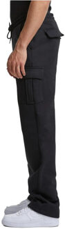 urban classics Heren zwaargewicht cargo rechte been sweatbroek - maat M Zwart