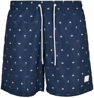 urban classics Heren zwemshort met patroon Blauw