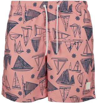 urban classics Heren zwemshort met patroon Roze - XXL / XXXL