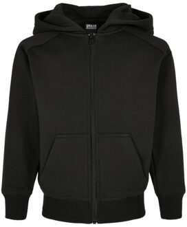 urban classics Jongens basic capuchon met koord en volledige rits - maat 158/164 Zwart