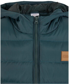 urban classics Jongens basic gewatteerde jas - maat 158/164 Groen