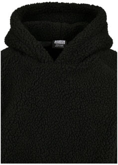 urban classics Jongens sherpa hoodie Zwart - 128