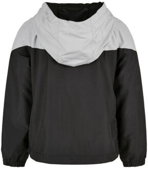 urban classics Jongens tech windrunner tweekleurig jasje Zwart - 116