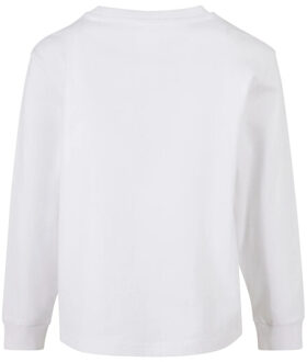 urban classics Jongens zwaar katoen boxy t-shirt met lange mouwen Wit - 110/116
